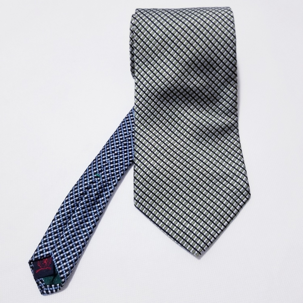 TOMMY HILFIGER 100% Silk Men Neck Tie Tile Stripe